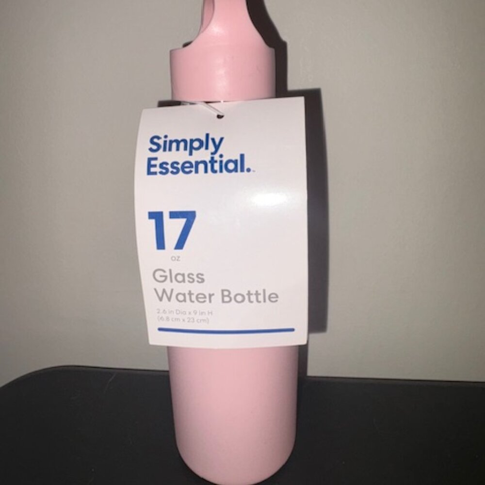 NEW- Simply Essential Glass Bottle- 17 OZ